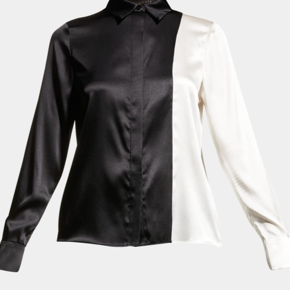 ALICE & OLIVIA WILLA PLACKET TOP - Picture 6 of 14
